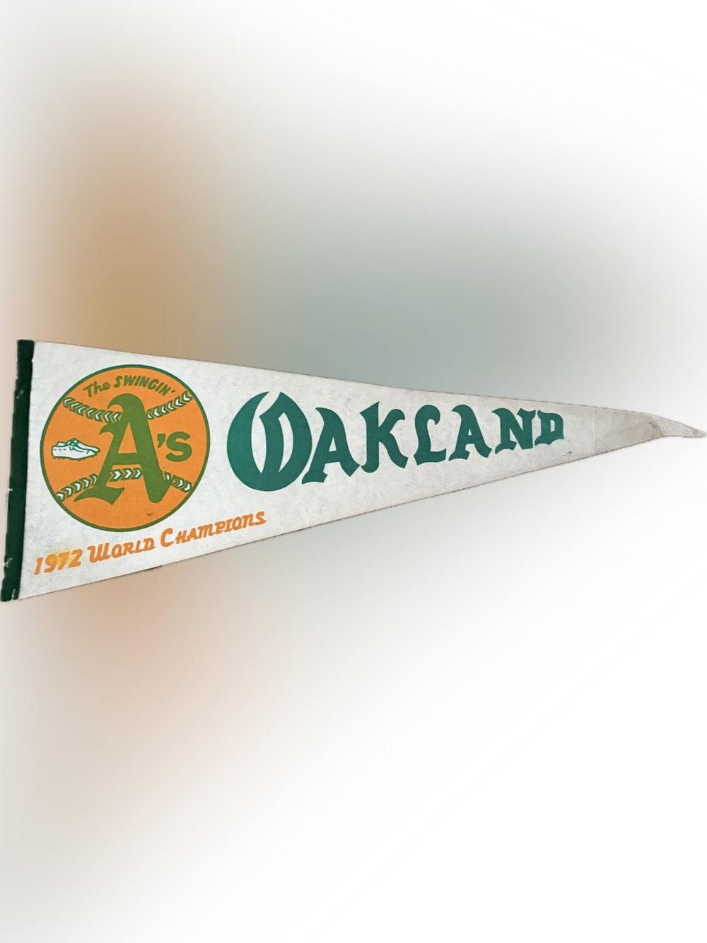 Vintage 1972 Oakland A’s World Series Champions Felt Pennant